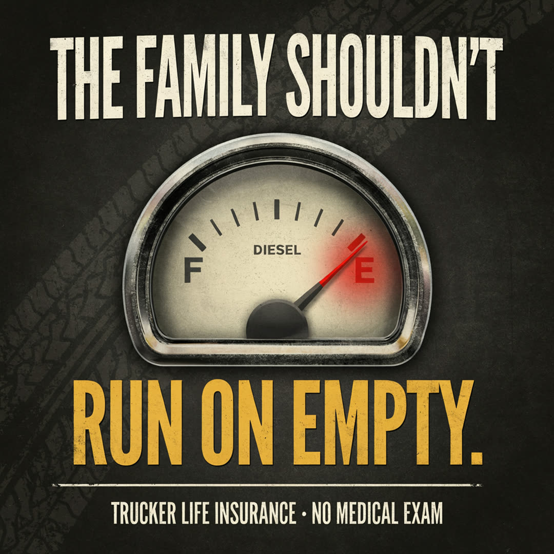 Truckers static ad — Gauge on E