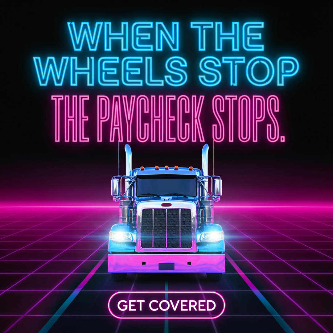 Truckers static ad — Synthwave Rig